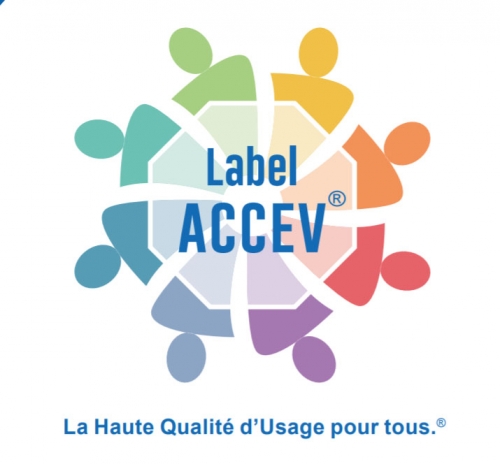 Logo du label ACCEV - La haute qualité d'usage pour tous